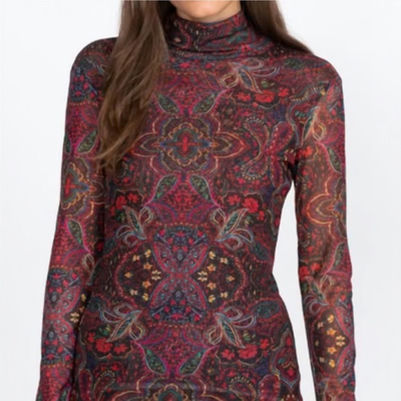 Johnny Was Multicolor Paisley Long Sleeve Blouse - Picture 1 of 4